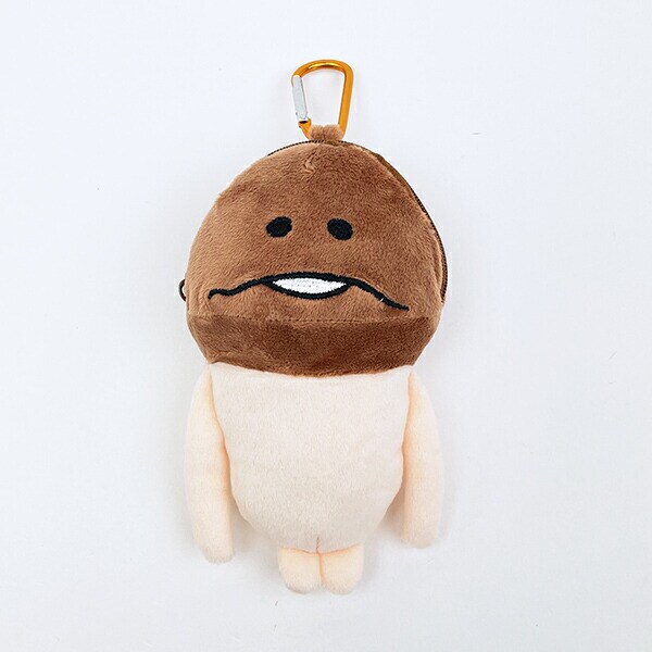 おさわり探偵 なめこ栽培キット カラビナ付きぬいぐるみファスナーマスコット キーホルダー