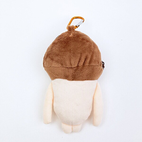 おさわり探偵 なめこ栽培キット カラビナ付きぬいぐるみファスナーマスコット キーホルダー
