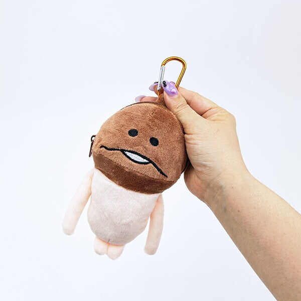 おさわり探偵 なめこ栽培キット カラビナ付きぬいぐるみファスナーマスコット キーホルダー