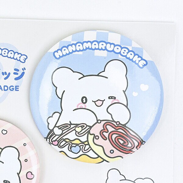 サンリオ はなまるおばけ ペア缶バッジ(ごほうびドーナツ) Sanrio
