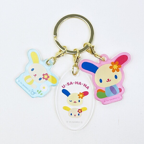 サンリオ ウサハナ 3チャームキーホルダー Sanrio