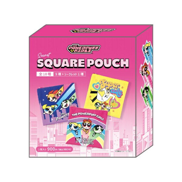 パワーパフガールズ シークレットスクエアポーチ 【全10種類のうちランダムで1点】 パワパフ
