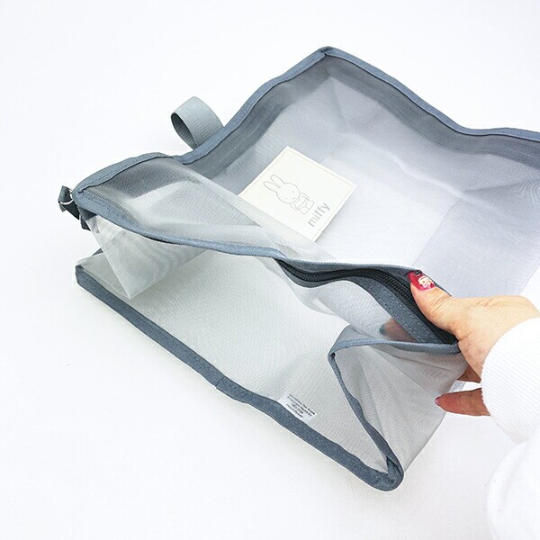 ミッフィー miffy メッシュオーガナイザー(Mサイズ) グレー 小物入れ