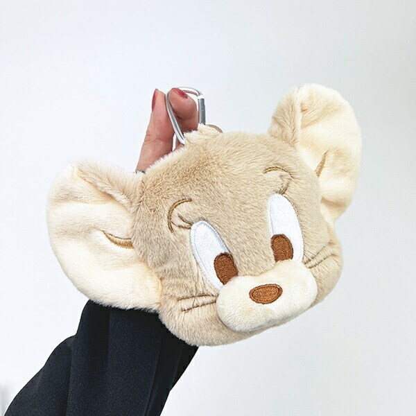 トムとジェリー ジェリー カラビナ付きぬいぐるみファスナーマスコット (ダスティーカラー) キーホルダー