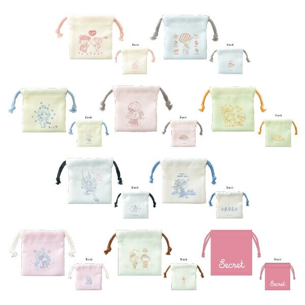 水森亜土 シークレットミニ巾着 【全10種類のうちランダムで1点】