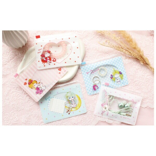 水森亜土 シークレットスライドポーチ 【全10種類のうちランダムで1点】