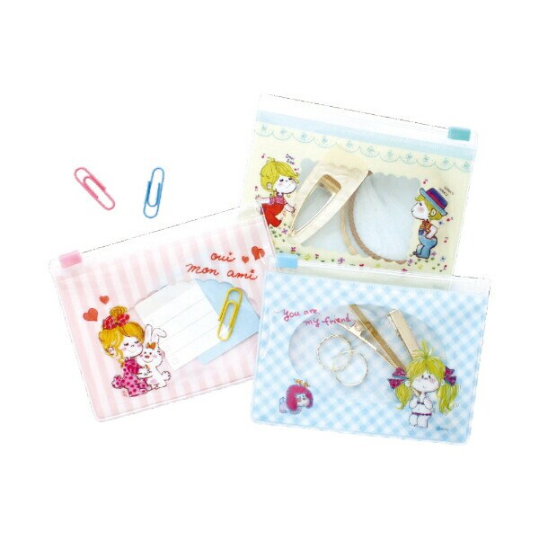 水森亜土 シークレットスライドポーチ 【全10種類のうちランダムで1点】