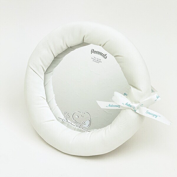 スヌーピー クッションフレームミラー ホワイト SNOOPY