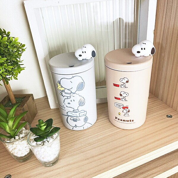 スヌーピー マスコット付きスリム加湿器 (ブラウン） SNOOPY