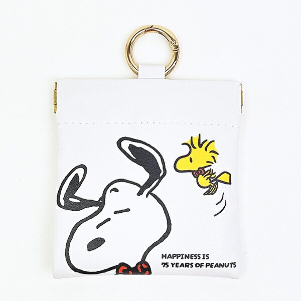 スヌーピー Dancing カナビラ付きバネケース PEANUTS 75th SNOOPY
