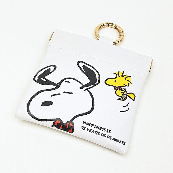 スヌーピー Dancing カナビラ付きバネケース PEANUTS 75th SNOOPY