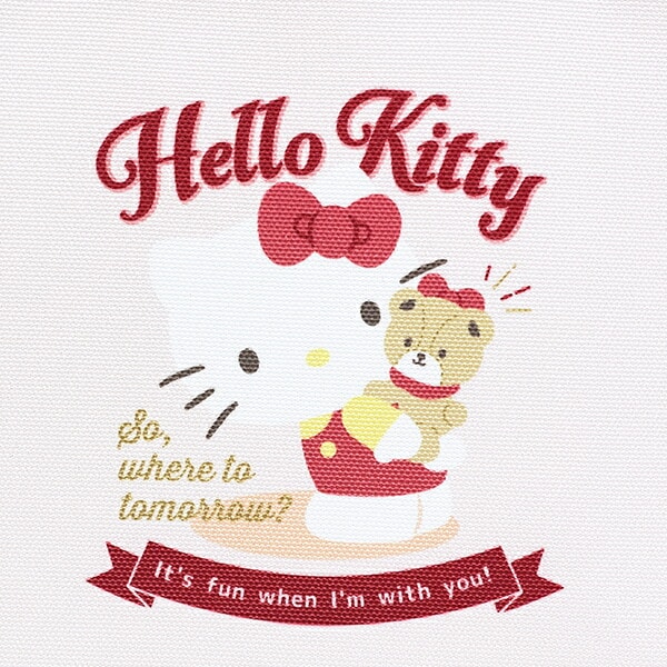 サンリオ ハローキティ バッジロゴ 保冷帆布ランチバッグ SANRIO