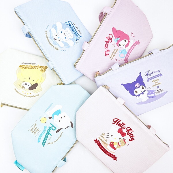 サンリオ ハローキティ バッジロゴ 保冷帆布ランチバッグ SANRIO