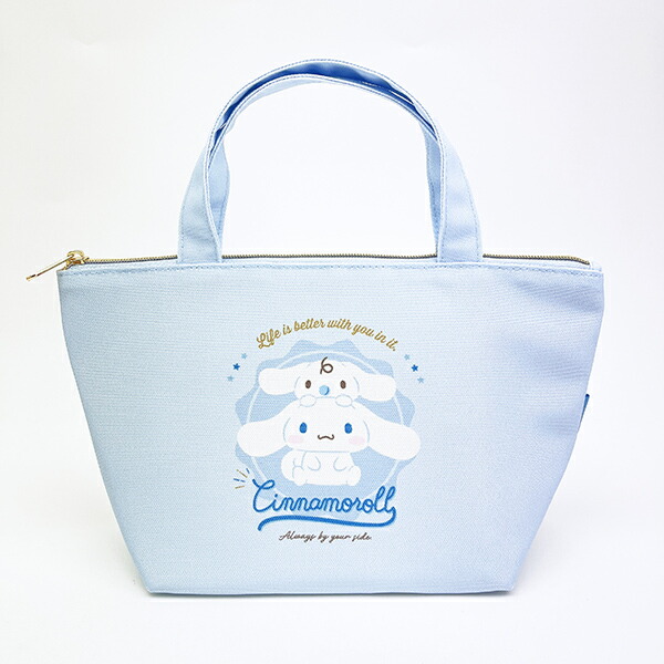 サンリオ シナモロール シナモン バッジロゴ 保冷帆布ランチバッグ SANRIO