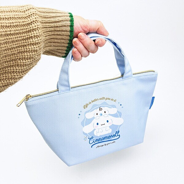 サンリオ シナモロール シナモン バッジロゴ 保冷帆布ランチバッグ SANRIO