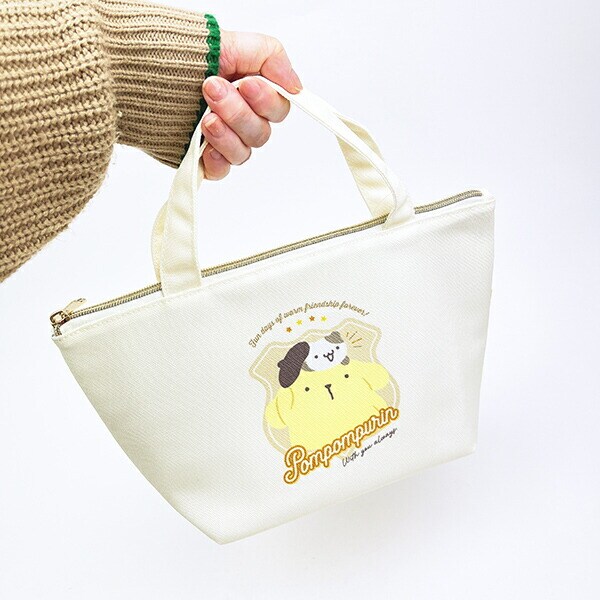 サンリオ ポムポムプリン バッジロゴ 保冷帆布ランチバッグ SANRIO