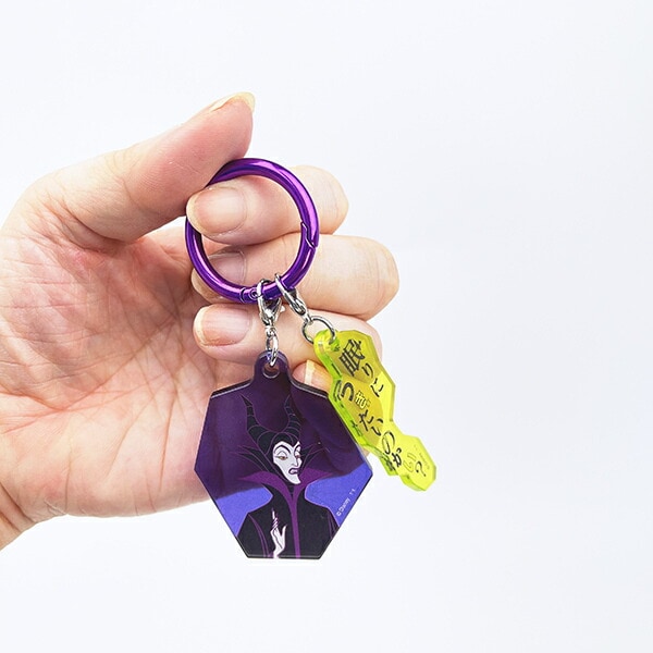 ディズニー パワーワード・ヴィランズ マレフィセント 2チャームキーホルダー Disney