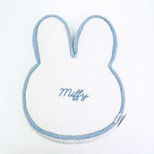 ミッフィー miffy パイピングクッション すやすや アイスグレー