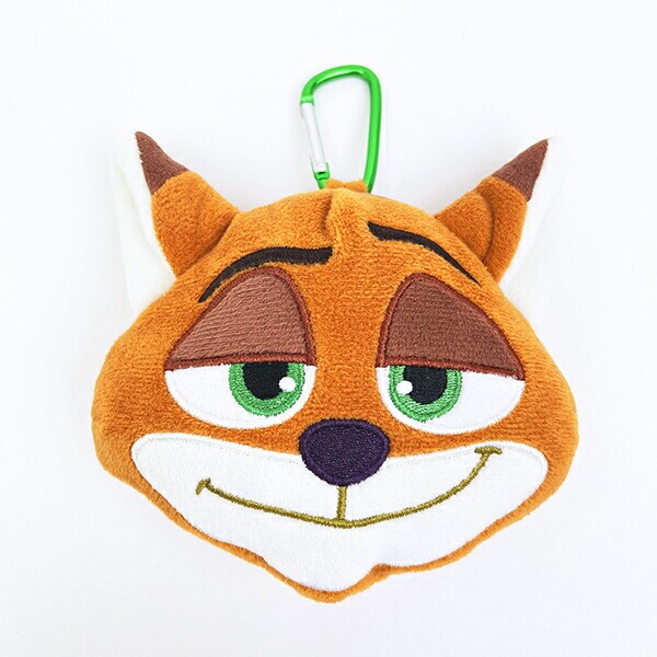 ディズニー ズートピア ニック・ワイルド カラビナ付きぬいぐるみファスナーマスコット Disney