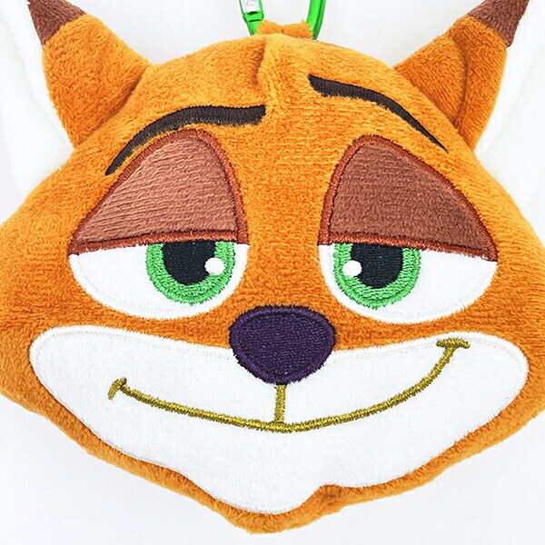 ディズニー ズートピア ニック・ワイルド カラビナ付きぬいぐるみファスナーマスコット Disney