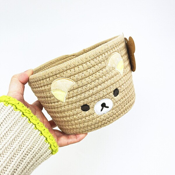 リラックマ ロープバスケット(S) 小物入れ