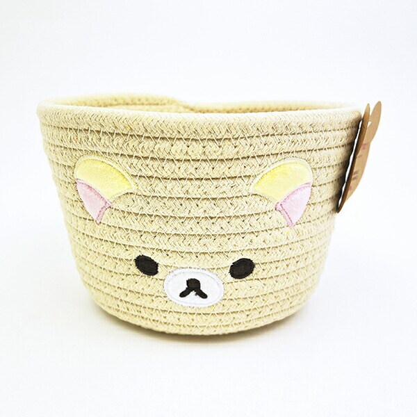 リラックマ コリラックマ ロープバスケット(S) 小物入れ