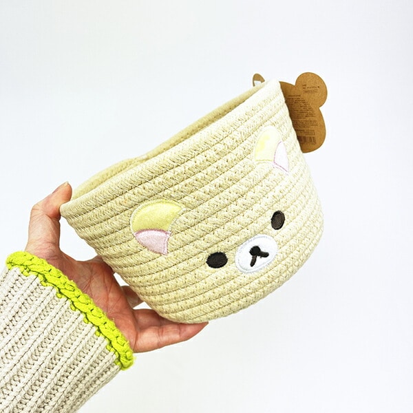 リラックマ コリラックマ ロープバスケット(S) 小物入れ