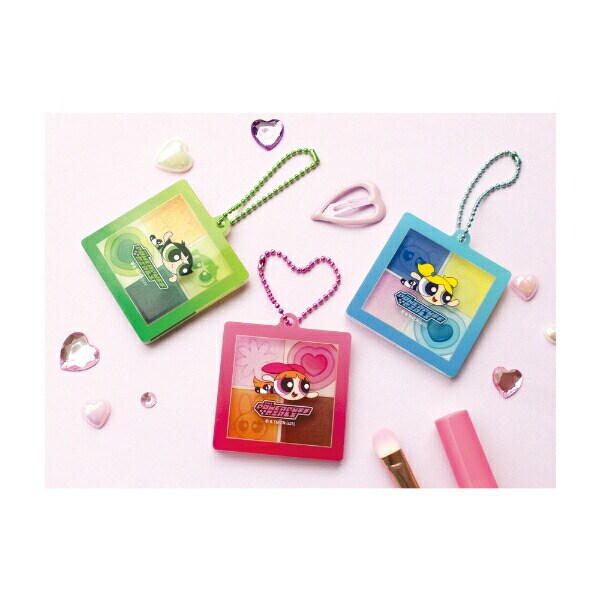 パワーパフガールズ シークレットアイシャドウ風キーチェーン 全8種 コンプリートBOX キーホルダー パワパフ