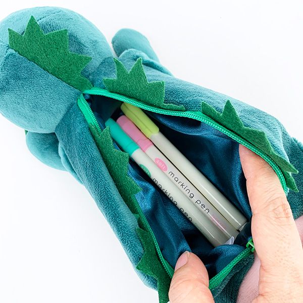 クレヨンしんちゃん 怪獣シリマルダシ ダイカットペンポーチ 文具 グリーン