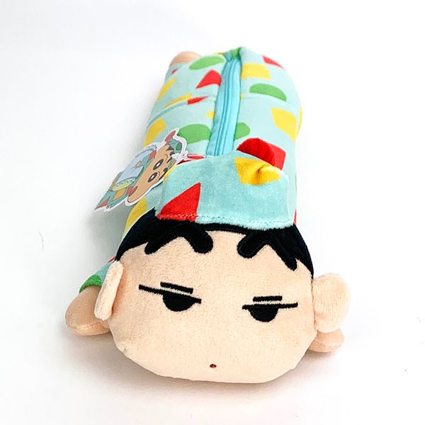 クレヨンしんちゃん ダイカットペンポーチ パジャマしんちゃん ペンケース 水色