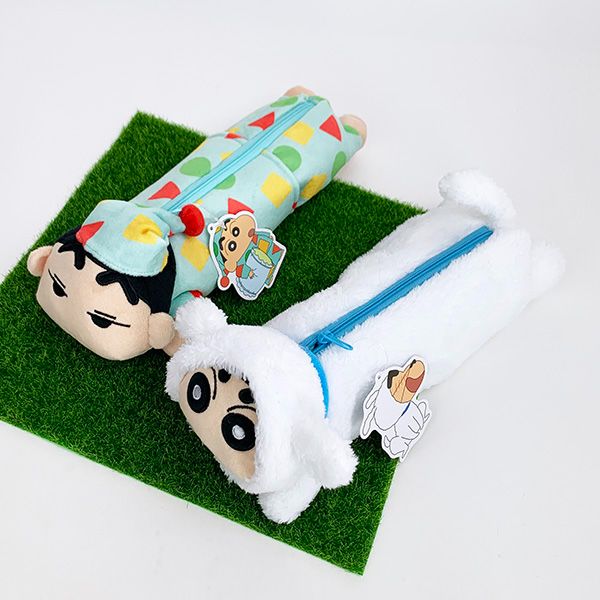 クレヨンしんちゃん ダイカットペンポーチ パジャマしんちゃん ペンケース 水色