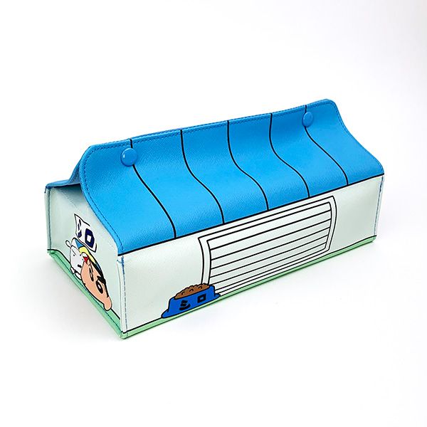 クレヨンしんちゃん ハウス型ティッシュカバー シロの小屋 ティッシュケース インテリア ブルー