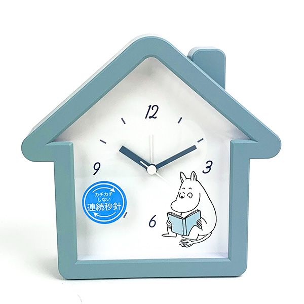  ムーミン ハウス型 クロック ムーミン 青 時計 掛け時計 インテリア