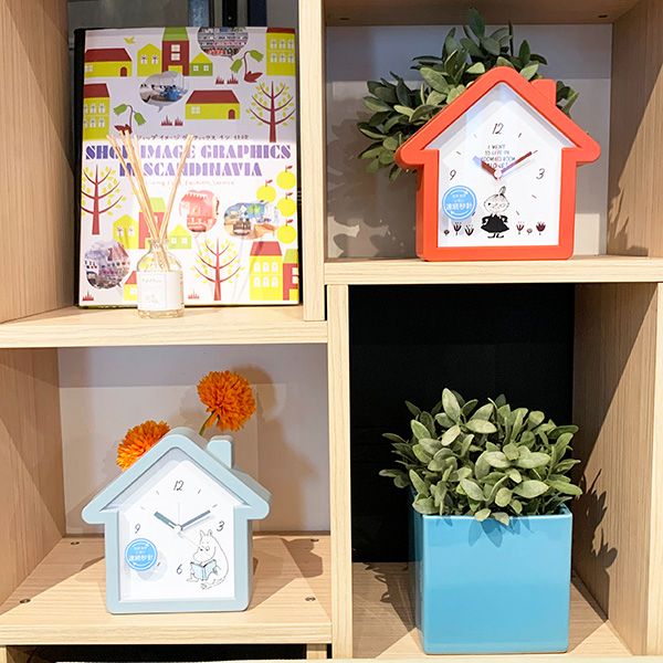  ムーミン ハウス型 クロック ムーミン 青 時計 掛け時計 インテリア