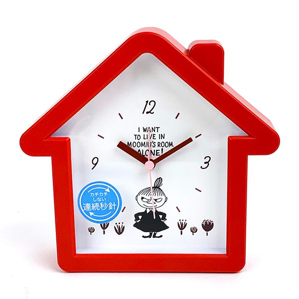 ムーミン ハウス型 クロック リトルミイ 赤 時計 掛け時計 インテリア