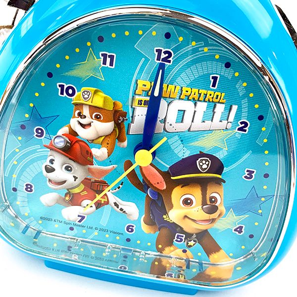 パウ・パトロール おむすびクロック/スター 目覚まし時計 ブルー 男の子キャラ