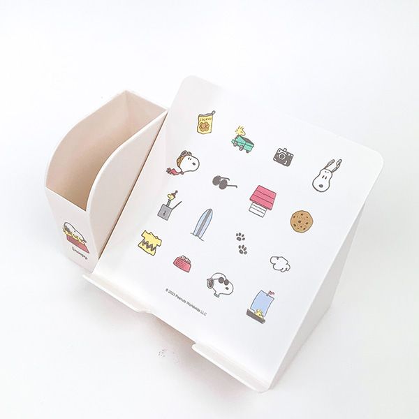 スヌーピー PEANUT スヌーピーマルチスタンド アイコン 収納ケース ホワイト