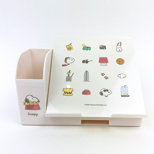 スヌーピー PEANUT スヌーピーマルチスタンド　アイコン 収納ケース ホワイト