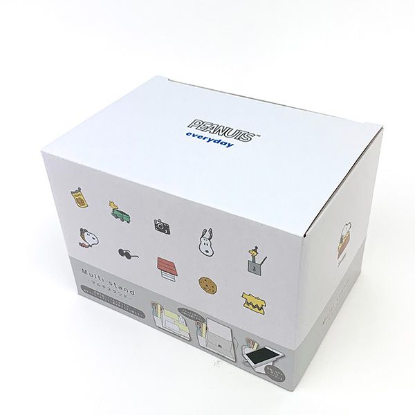 スヌーピー PEANUT スヌーピーマルチスタンド　アイコン 収納ケース ホワイト