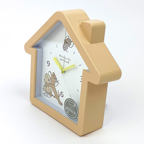 トムとジェリー ハウス型クロック （ぶらさがり） 時計 イエロー