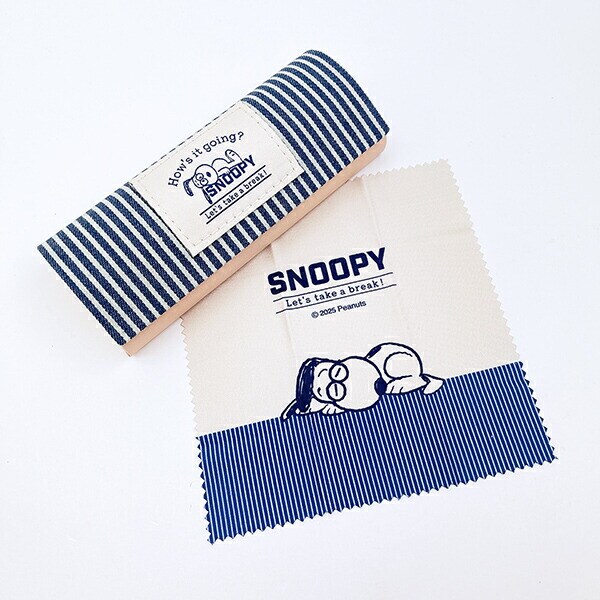 スヌーピー ブレイクタイム メガネケース クロス付き SNOOPY