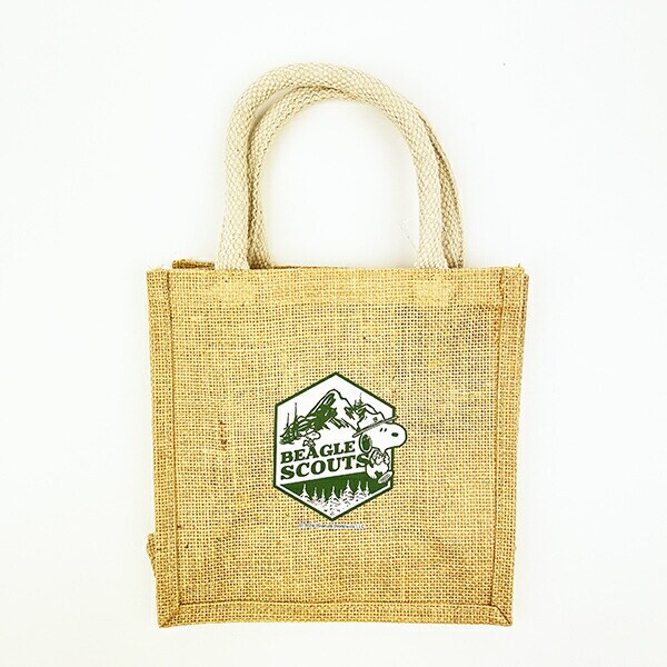 スヌーピー ジュートバッグ S マークビーグルスカウト かばん トートバッグ SNOOPY