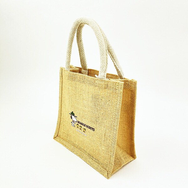 スヌーピー ジュートバッグ S ロゴビーグルスカウト かばん トートバッグ SNOOPY