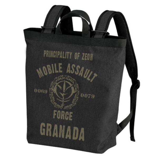 gundam ジオン 機動戦士ガンダム ジオン突撃機動軍2wayバックパック トート　リュック ブラック 　 　