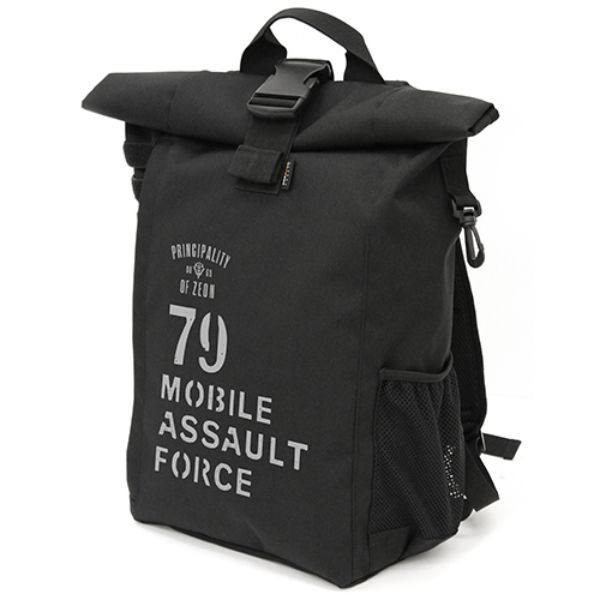 gundam ジオン 機動戦士ガンダム ジオン突撃機動軍ロールトップバックパック リュック ブラック 　 　