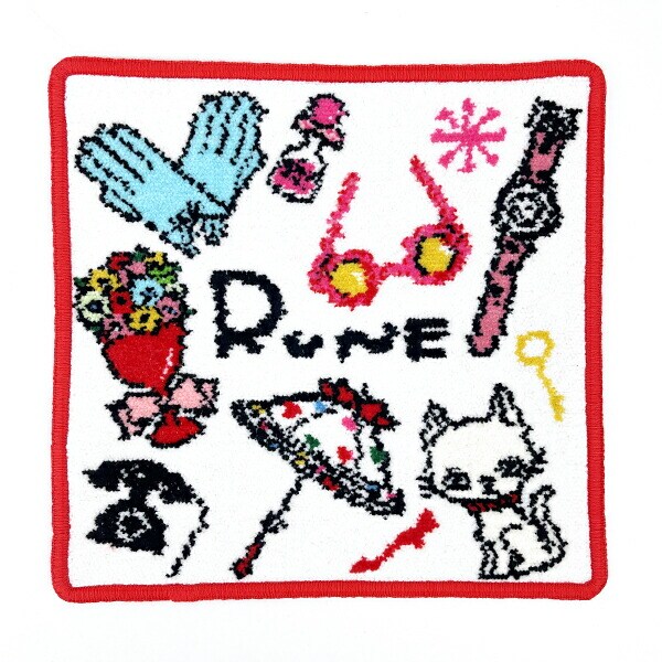 内藤ルネ アイテム シェニール織 ハンドタオル ハンカチ Rune 日本製