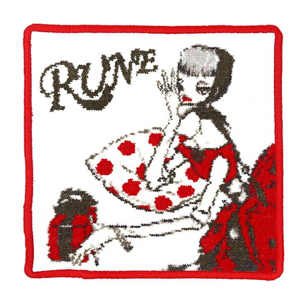 内藤ルネ プレゼントと少女 シェニール織 ハンドタオル ハンカチ Rune 日本製