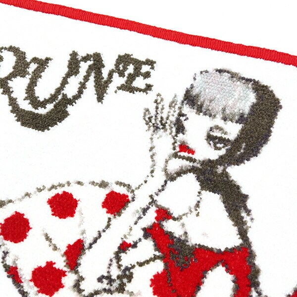 内藤ルネ プレゼントと少女 シェニール織 ハンドタオル ハンカチ Rune 日本製