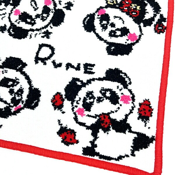 内藤ルネ ルネパンダ(4) シェニール織 ハンドタオル ハンカチ Rune 日本製