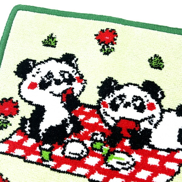 内藤ルネ ルネパンダ(ピクニック) シェニール織 ハンドタオル ハンカチ Rune 日本製